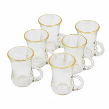 Turkish-Style Gold-Rim Glass Drinkware Set - 6 Piece