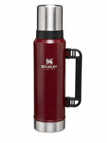 Stanley Classic Vacuum Insulated Flask And Travel Thermos  with Handle & Cup Lid – 1.4L (1400ML)- Burgundy