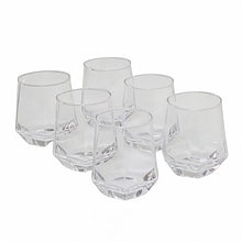 Faceted Clear Glass Tumbler Set of Six