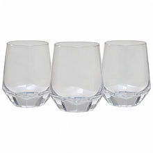 Faceted Clear Glass Tumbler Set of Six