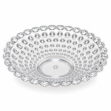 Clear Bubble-Design Serving Bowl with Decorative Beaded Rim – Medium Fruit, Candy & Dessert Bowl, 11.75"