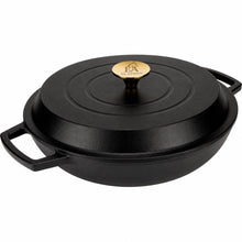 Enameled Round Shallow Cast Iron Roaster Casserole Pan - 4.5L - 11.5"