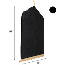 Black Premium Velvet Muslim Prayer Rug
