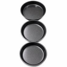 3-Piece Round Baking Pan Set – Deep Cake & Pizza Pans, (11.25, 12.75 & 14.25 Inches)