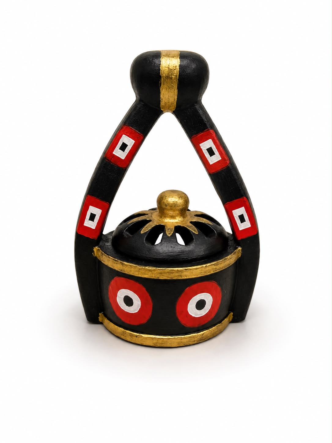Traditional Clay Sanaani with Top Handle Incense Burner