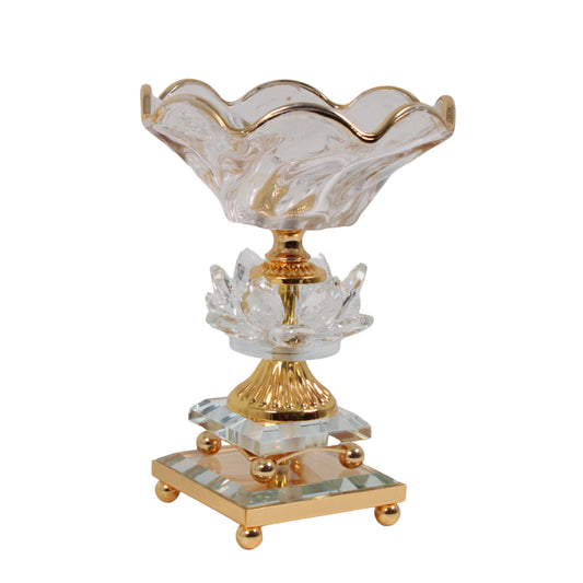 Luxury Rose Gold-Crystal Glass Pedestal Candy Bowls-Single