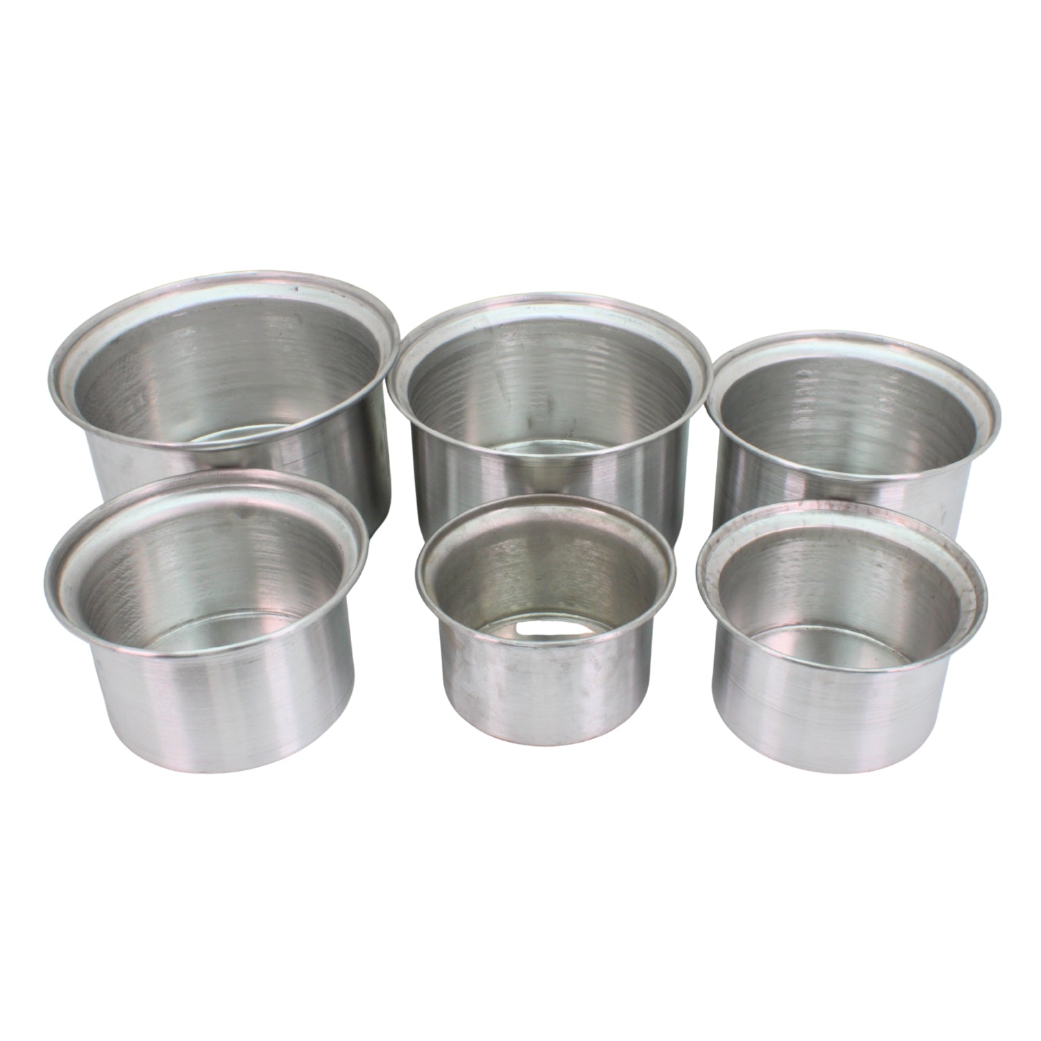 Al-Dar Aluminum Nested Cooking Pots with Lids - Set of 6