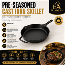 Triple-Layered Enamel Cast Iron Skillet - 10"