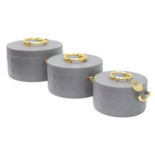 Modern Stylish Light Gray & Gold Insulated Casserole Bowls - 3 PCS (1.0L / 2.5L / 4.0L)