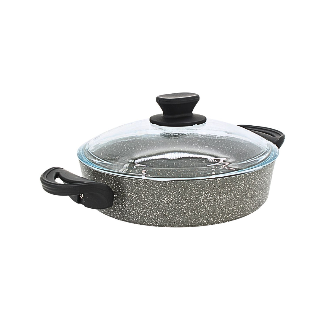 Lavonni 24CM Gray Granite Low Pot Traditional