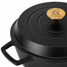Enameled Round Shallow Cast Iron Roaster Casserole Pan - 4.5L - 11.5"