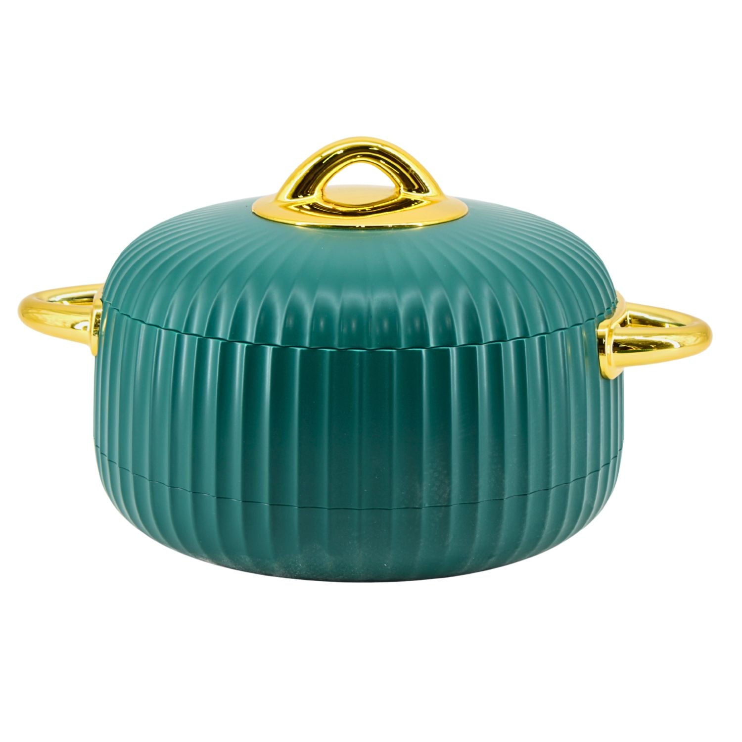Premium Green Insulated Casserole Set with Gold Handles - 1L, 2L & 3.5L