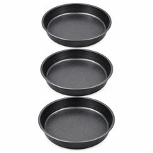 3-Piece Round Baking Pan Set – Deep Cake & Pizza Pans, (11.25, 12.75 & 14.25 Inches)