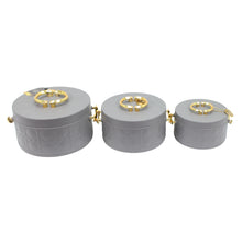 Modern Stylish Light Gray & Gold Insulated Casserole Bowls - 3 PCS (1.0L / 2.5L / 4.0L)