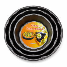 3-Piece Fluted Round Cake Pan Set – Deep Baking Pans, (8, 9.5 & 11 Inches)