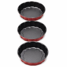 3-Piece Fluted Round Cake Pan Set – Deep Baking Pans, (8, 9.5 & 11 Inches)