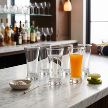 Clear Upright Glassware Set - 6 Piece