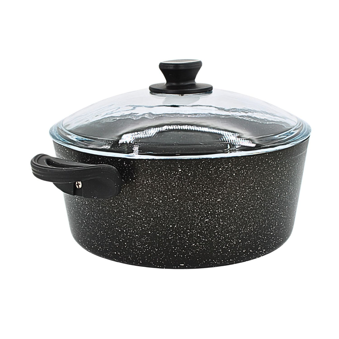 Lavonni 28CM Black Granite Deep Pot Traditional