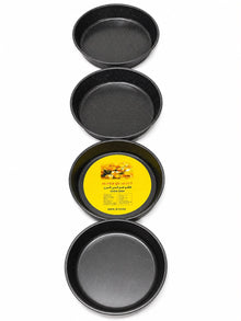 4-Piece Round Baking Pan Set – Multi-Size Cake, Pizza & Dessert Pans (9.5, 10.5, 12 & 13 Inches)