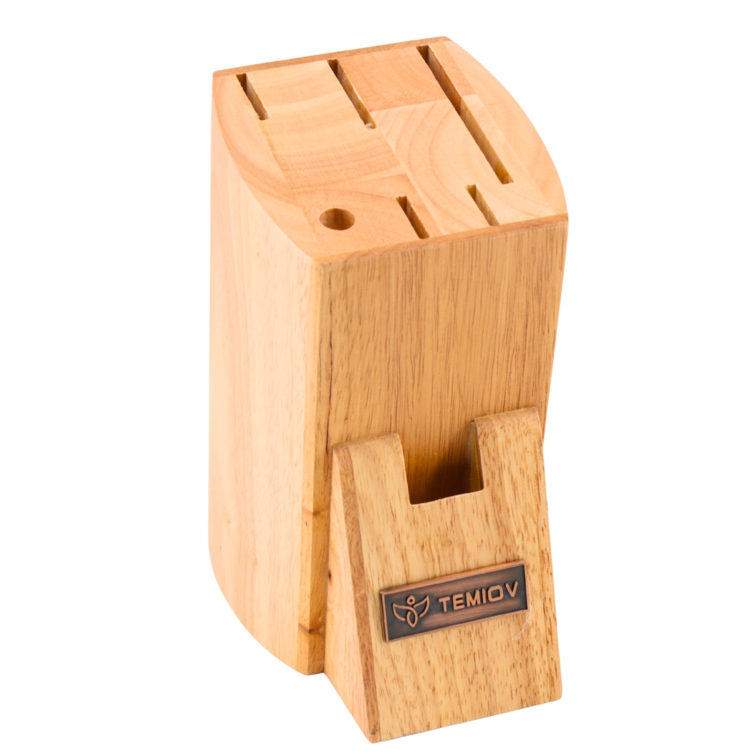 Alina Stainless Steel Knife Set with Wooden Block & Integrated Kitchen Shears