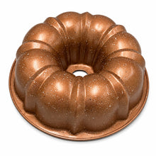 Round Tube Cake Mold with Center Chimney, Brown -Fluted Bundt Cake Pan Medium sized