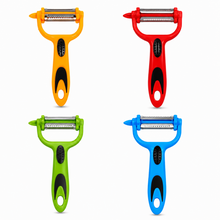 Vegetable Peeler Tri Knife with Ergonomic Handle (Multiple Colors)
