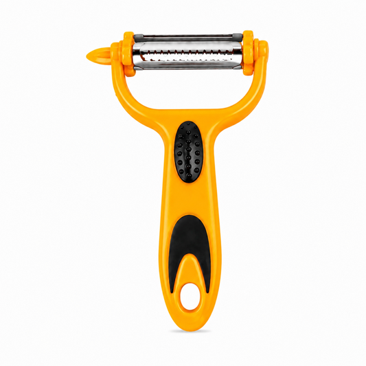 Tri-Blade Vegetable Peeler with Ergonomic Handle – Assorted Colors, 6 Inch