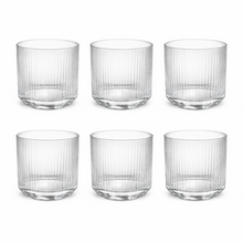 6-Piece Ribbed Glass Tumbler Set