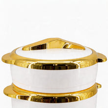 Luxury Insulated Hot Pot Serving Bowls with Gold Accented Lid - Set of 3