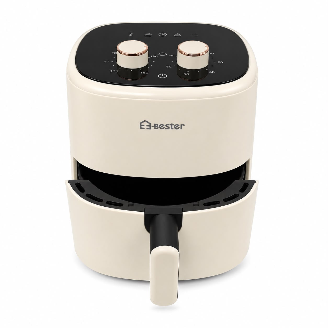 5L Electric Air Fryer with Adjustable Temperature and Timer – Cream 1200-W