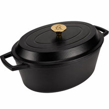 Enameled Oval Cast Iron Roaster Casserole Pan - 5L - 11"