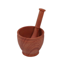 Plastic Marble Orange Mortar and Pestle SET FOR Grinding Spices and Herbs