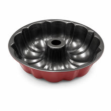10.5-Inch Fluted Tube Cake Pan – Red & Black