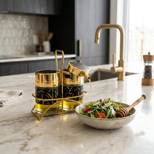 Marble Design Salt and Pepper Dispenser Set