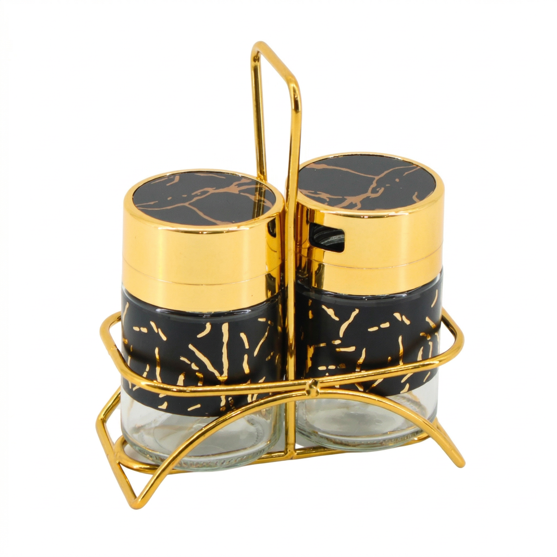 Marble Design Salt and Pepper Dispenser Set
