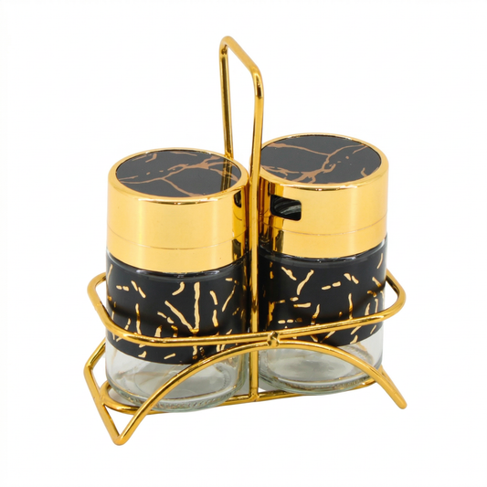 Marble Design Salt and Pepper Dispenser Set