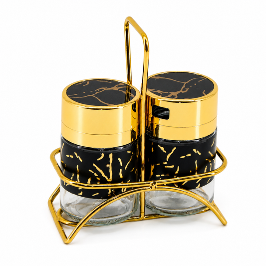 Marble Design Salt and Pepper Dispenser Set