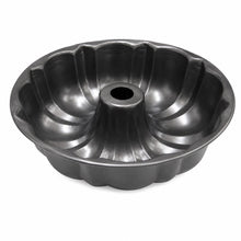 Round Tube Cake Mold with Center Chimney, Black & Black-Fluted Bundt Cake Pan