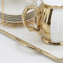 Elegant Tea Set - Complete 14-Piece Home Entertaining Set White & Gold
