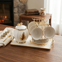 Elegant Tea Set - Complete 14-Piece Home Entertaining Set White & Gold