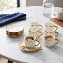 Luxury White Tea Cups with Gold Trim
