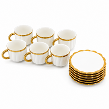 Luxury White Tea Cups with Gold Trim