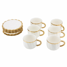 Luxury White Tea Cups with Gold Trim