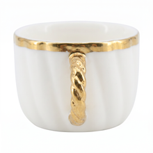Luxury White Tea Cups with Gold Trim