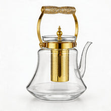 Heritage Handle Glass Coffee & Tea Pot with Premium Metal Strainer 1.4L