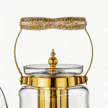Heritage Handle Glass Coffee & Tea Pot with Premium Metal Strainer 1.4L