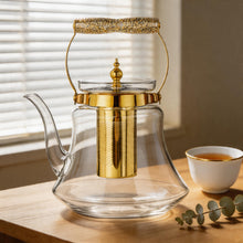 Heritage Handle Glass Coffee & Tea Pot with Premium Metal Strainer 1.4L