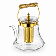 Heritage Handle Glass Coffee & Tea Pot with Premium Metal Strainer 1.8L