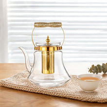 Heritage Handle Glass Coffee & Tea Pot with Premium Metal Strainer 1.8L
