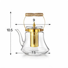 Heritage Handle Glass Coffee & Tea Pot with Premium Metal Strainer 1.8L